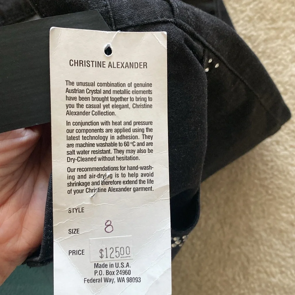 Christine Alexander black crystal jeans. NWT - Picture 6 of 9